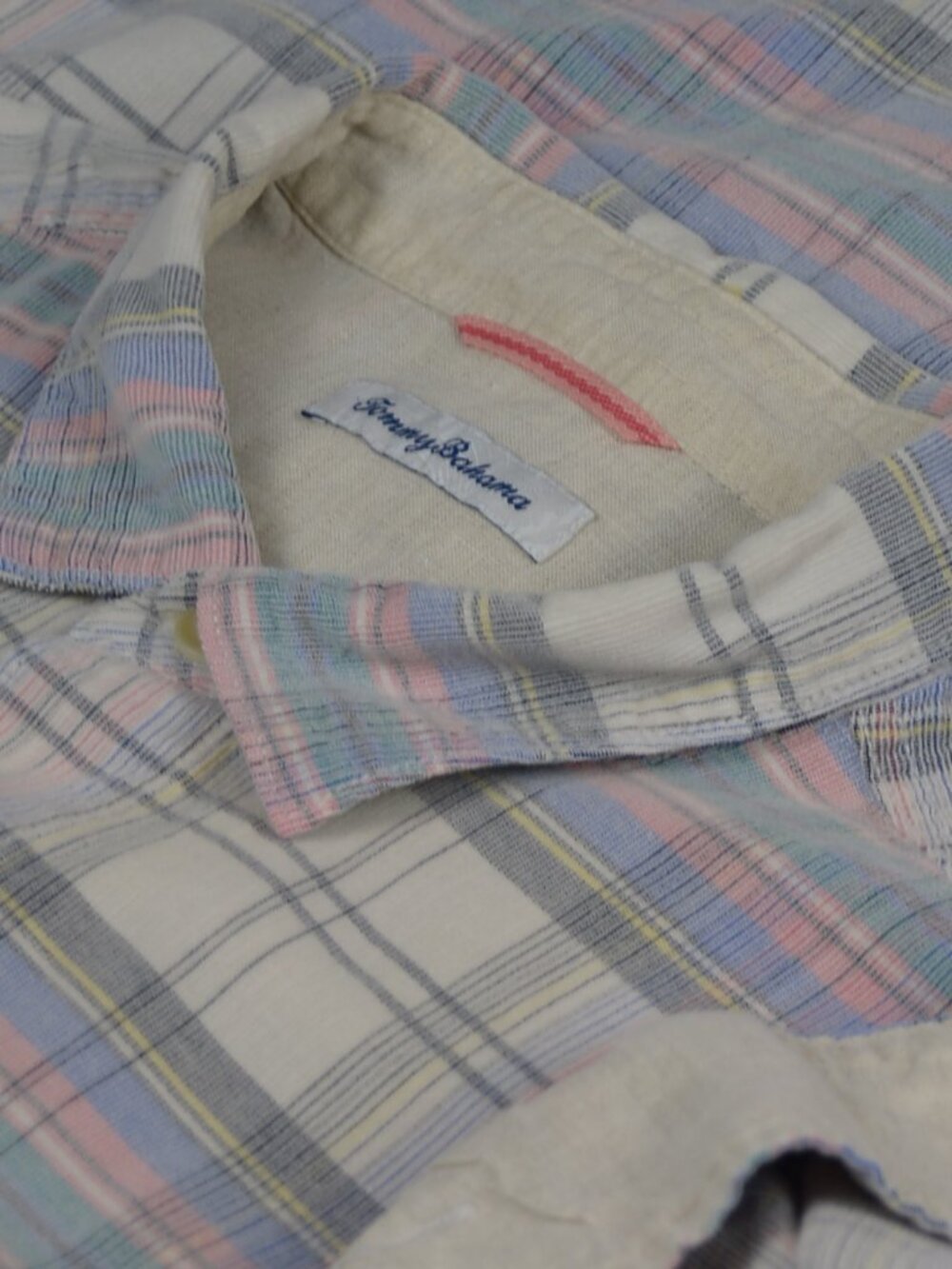 Tommy Bahama Coastline Baby Cord LS Shirt -- Pastel Coastal Plaid -- XXLT